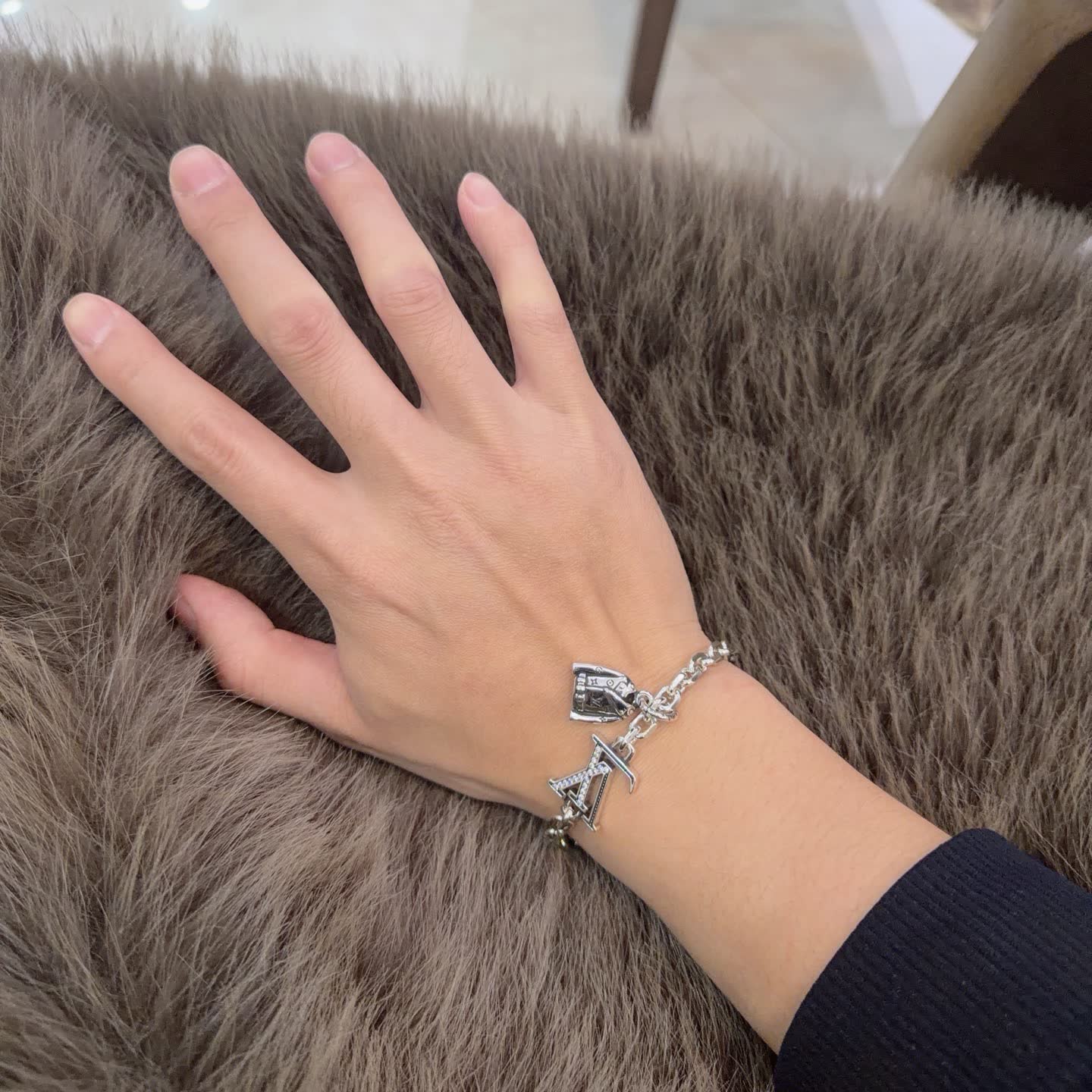 Louis Vuitton Silver Charm Bracelet